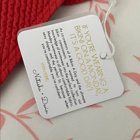 🎄Monday Swimwear Vibrant Red Bikini Bottom size 14 - Picture 7 of 10